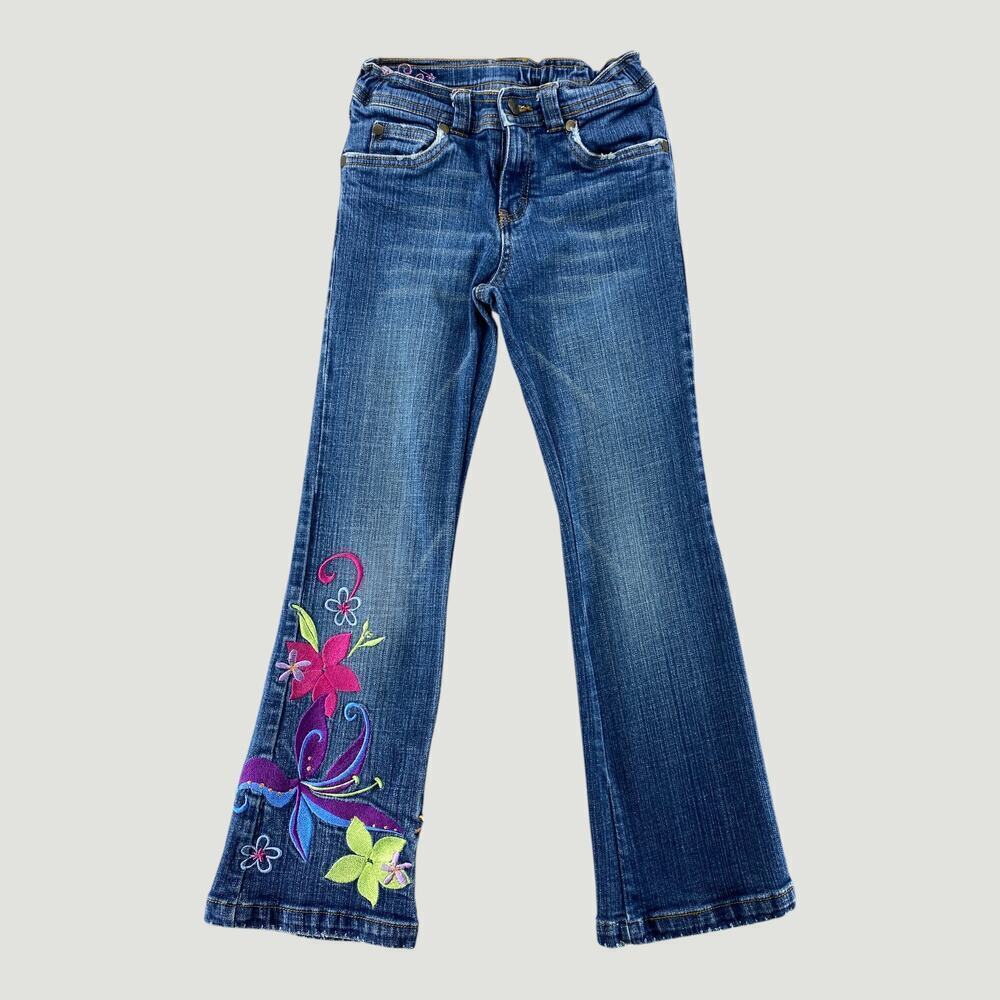 Disney Store Fairies Tinker Bell Jeans Girls 8 Bootcut Y2K Denim